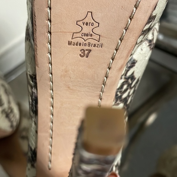 Alice+Olivia Larimore Snakeskin Platform Heels - Picture 5 of 8